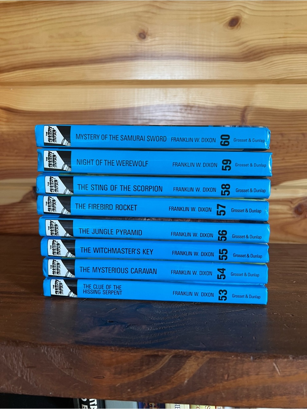 Vintage Franklin W. Dixon Hardy Boys Blue Paperback Set (8 Books) 53-60